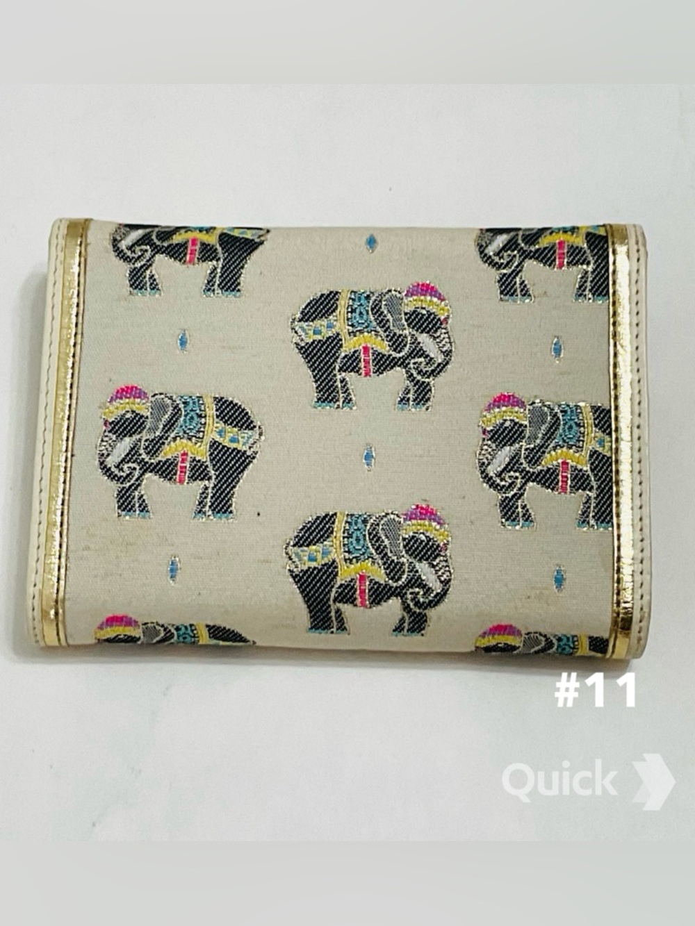 Elephant - Leather Bi Fold Wallet with Coin Pocket